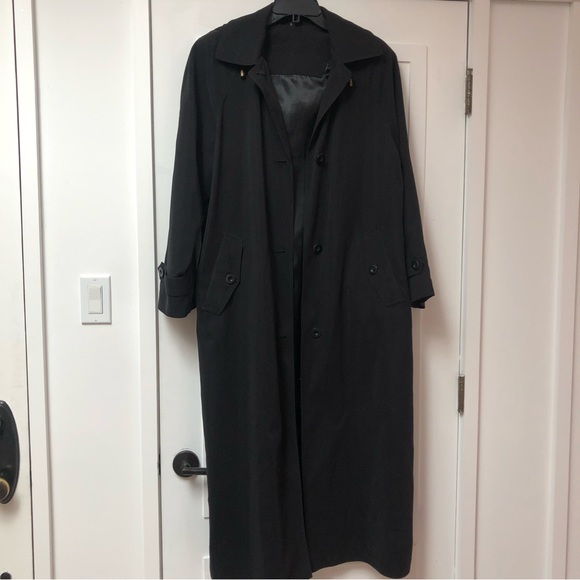 Kristen Blake Jackets & Blazers - Kristen Blake oversize black trench coat removable hood Size 8